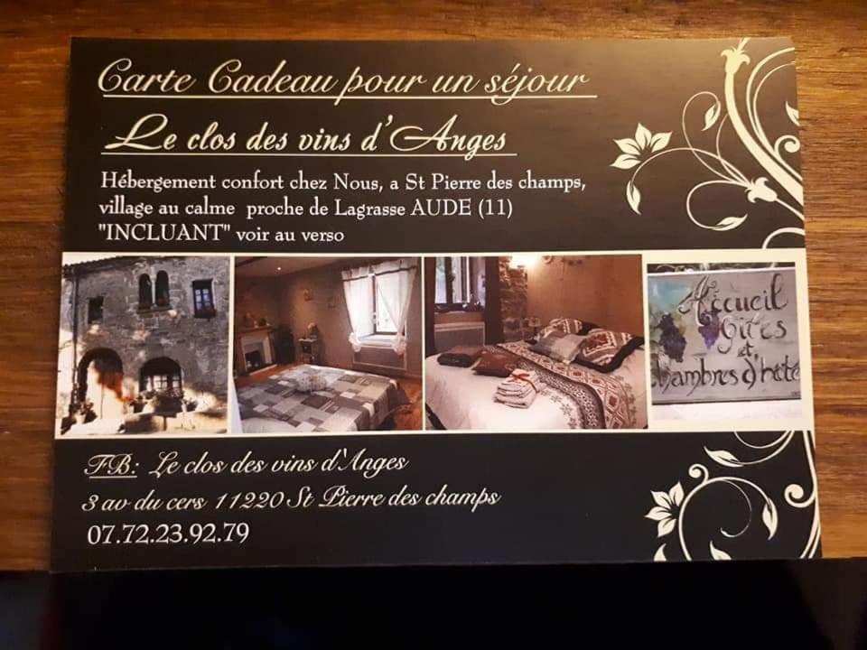 Chambre D'Hote Au Jardin Le Clos Des Vins D'Anges Saint-Pierre-des-Champs Esterno foto